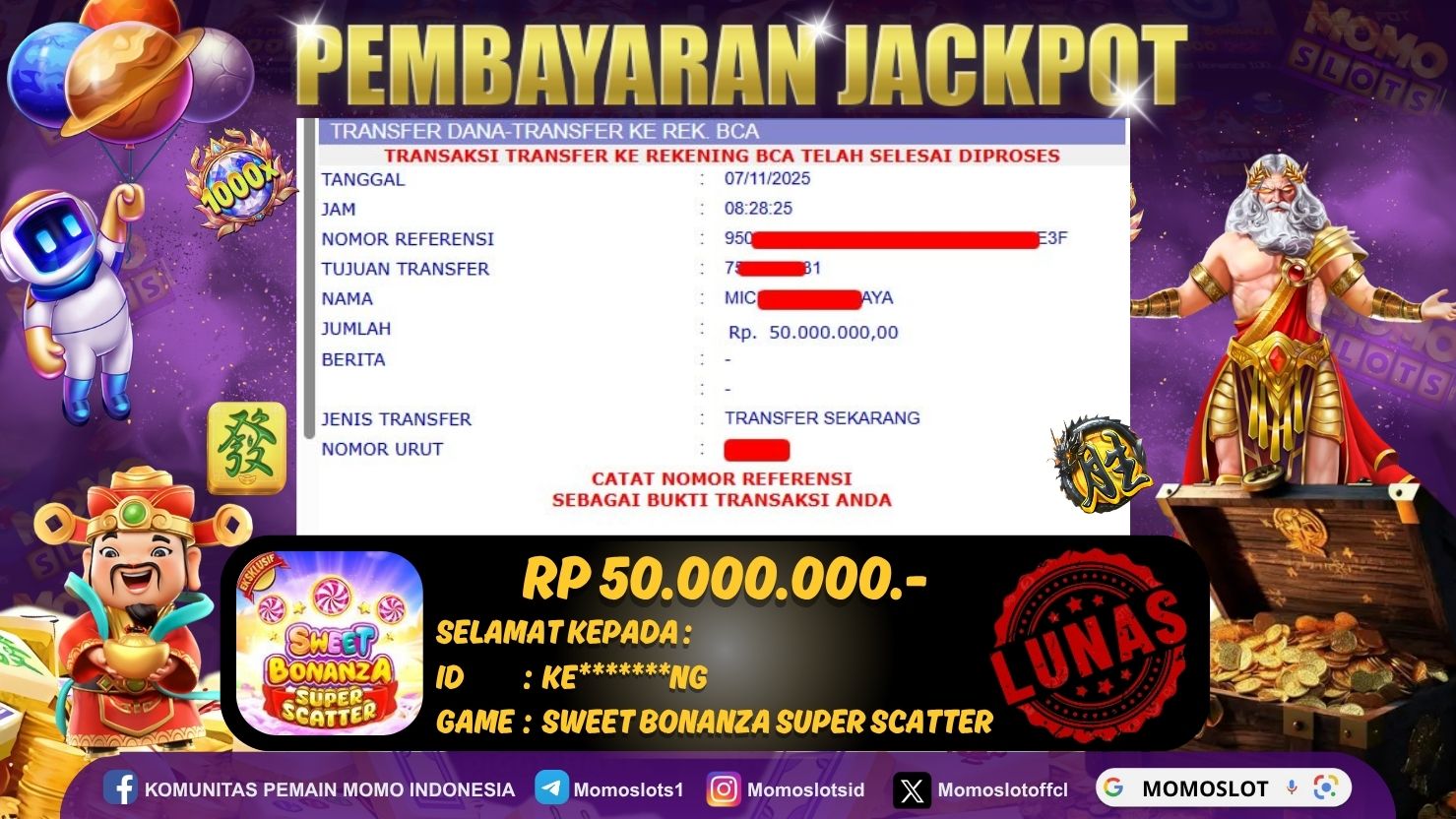 MOMOSLOTS JACKPOT SLOT SWEET BONANZA SUPER SCATTER